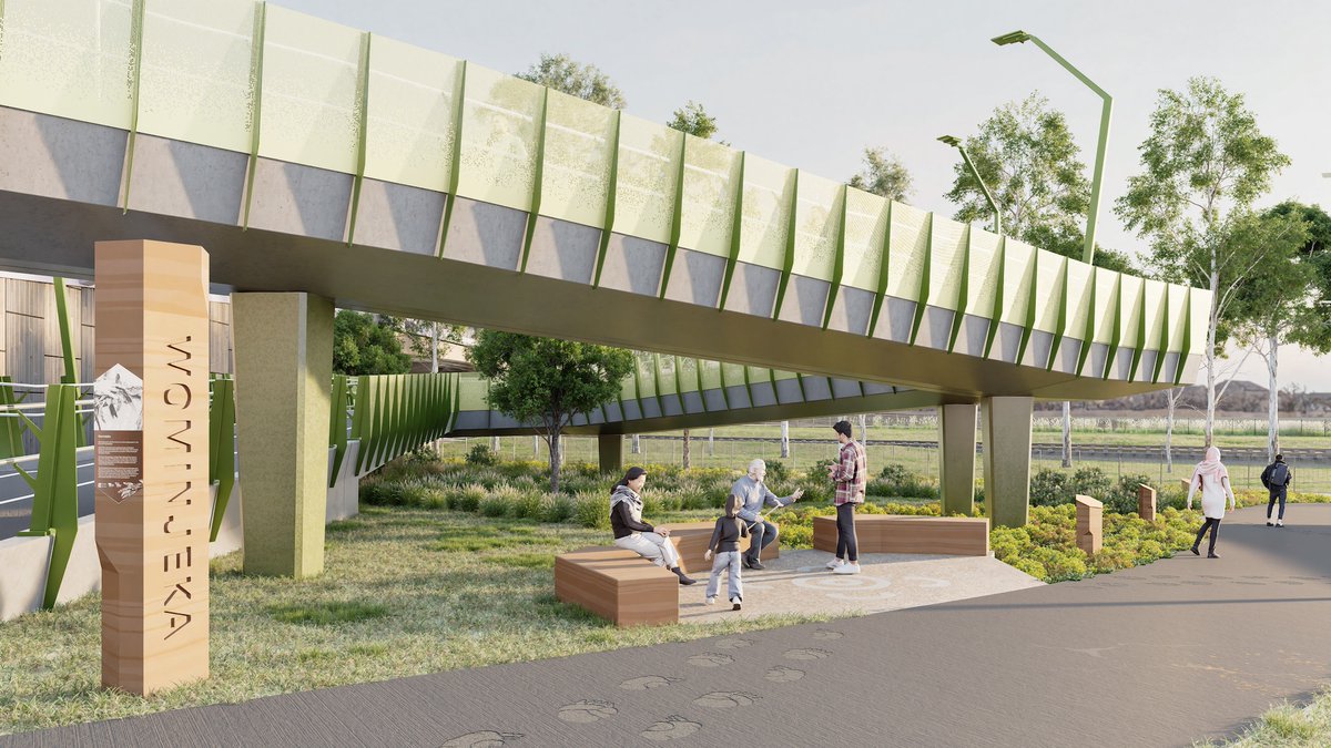 👀 A new open space is on its way as part of the Calder Park Drive Level Crossing Removal Project, inspired by nature and the First People’s history of the Calder Park area.   

➡️ Learn more: bit.ly/3VtOT4w