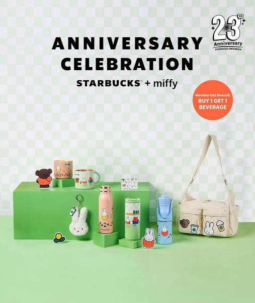 インドネシアのスタバ🇮🇩☕️✨ スタバ×ミッフィー🐰 地域名の