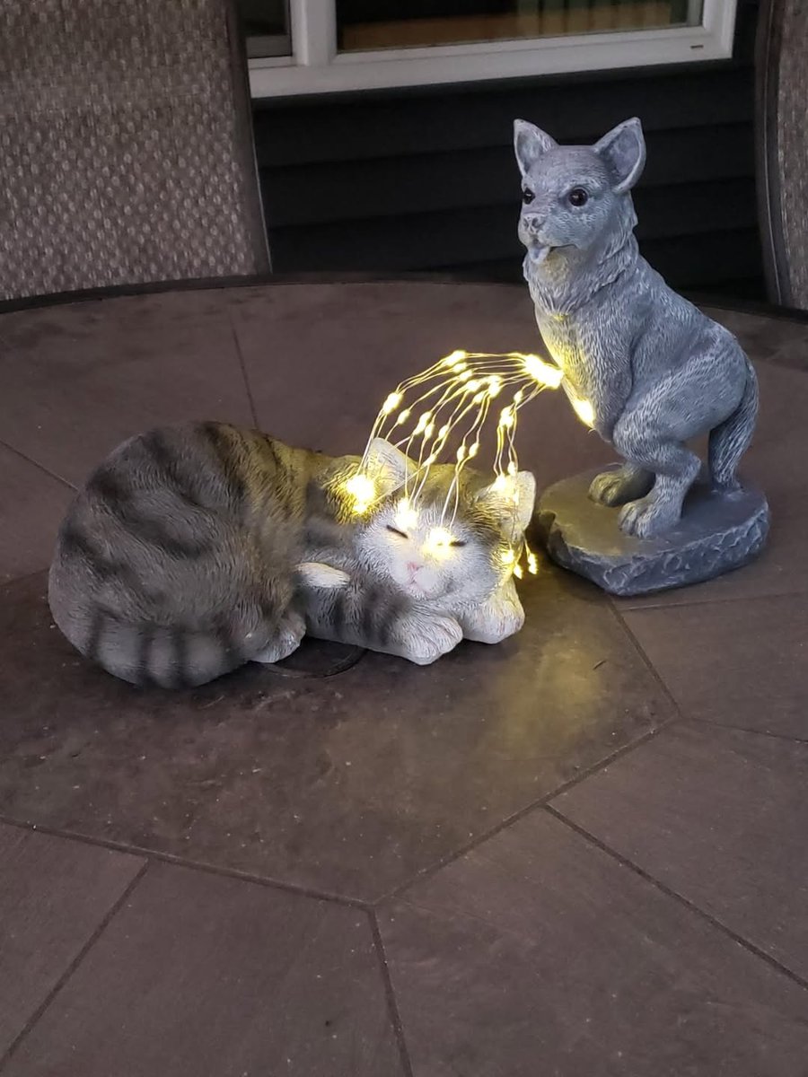 Is it a ruffian or funny dog?

Vofstand Garden Statue Funny Dog with Solar LED Light