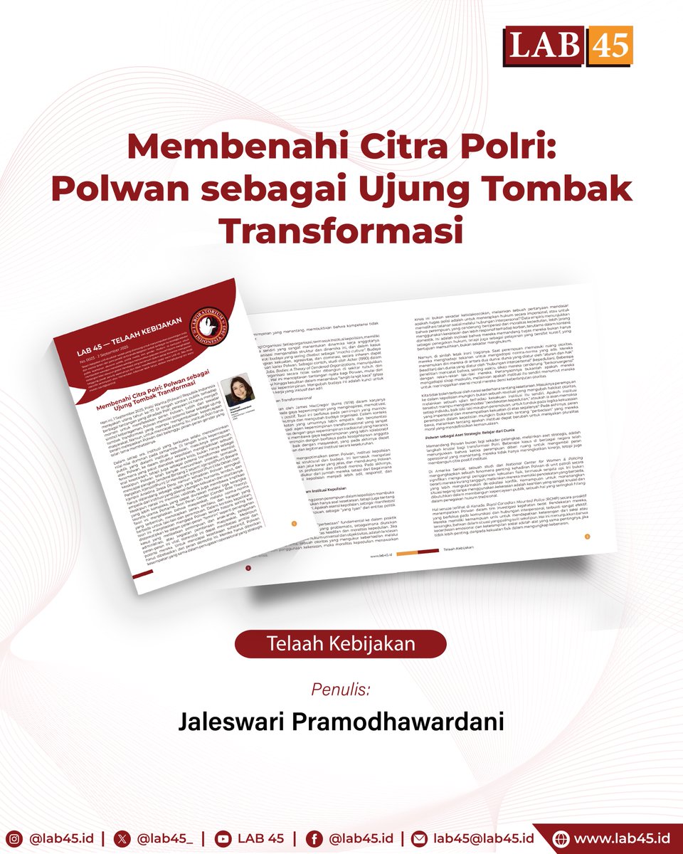 1 September kemarin Polisi Wanita Republik Indonesia merayakan ulang tahun ke-77, sebuah momentum refleksi yang menegaskan bahwa mereka bukan sekadar simbol keberagaman, melainkan memiliki potensi besar sebagai agen transformasi dalam memulihkan kepercayaan publik terhadap