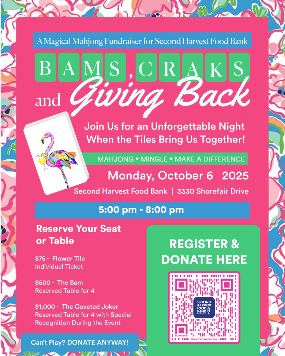 🀄✨ Bams, Craks, and Giving Back! ✨🀄
📅 Monday, October 6, 2025
👉 REGISTER &amp; DONATEHERE: secure.qgiv.com/for/bamscraksa…