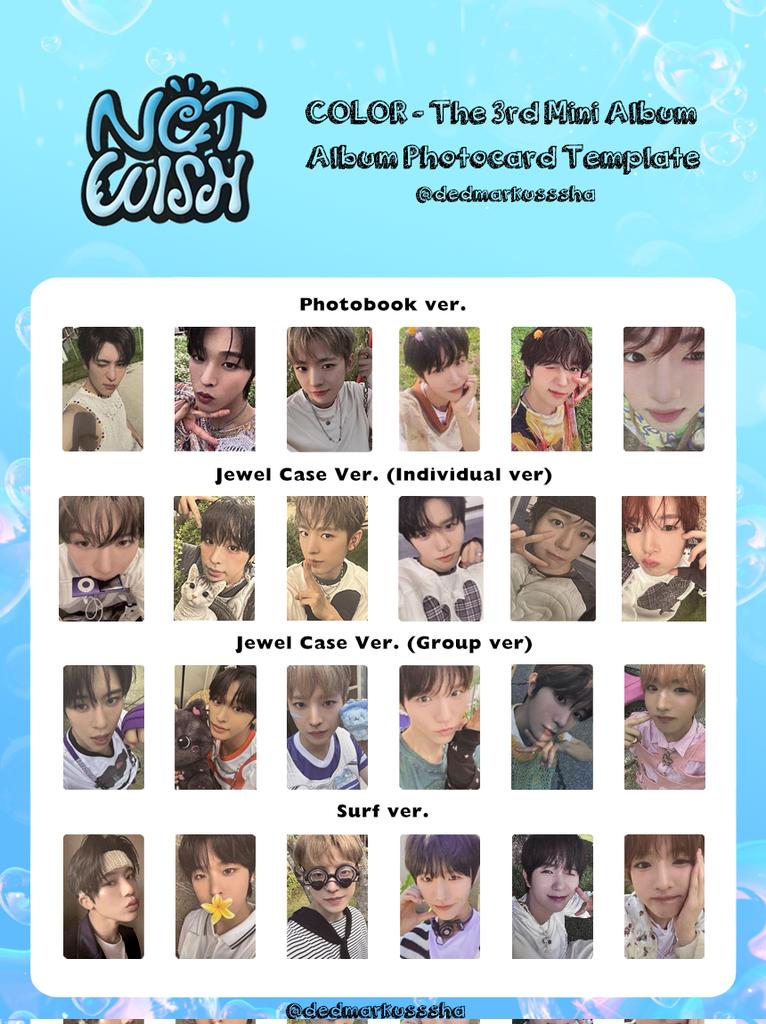 NCT WISH 【COLOR - The 3rd Mini Album】Photocard Template #엔시티