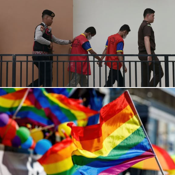 RedDiversidad's tweet photo. Indonesia arresta a 3 hombres por crear grupo LGBT en Facebook.

La policía informó que los detenidos son dos hombres de 22 años y uno de 32 del dto de Taman, que de ser declarados culpables, podrían enfrentar penas de hasta 12 años de prisión y multas por 370 mil dólares. Hilo. https://t.co/XqnPo0njJZ