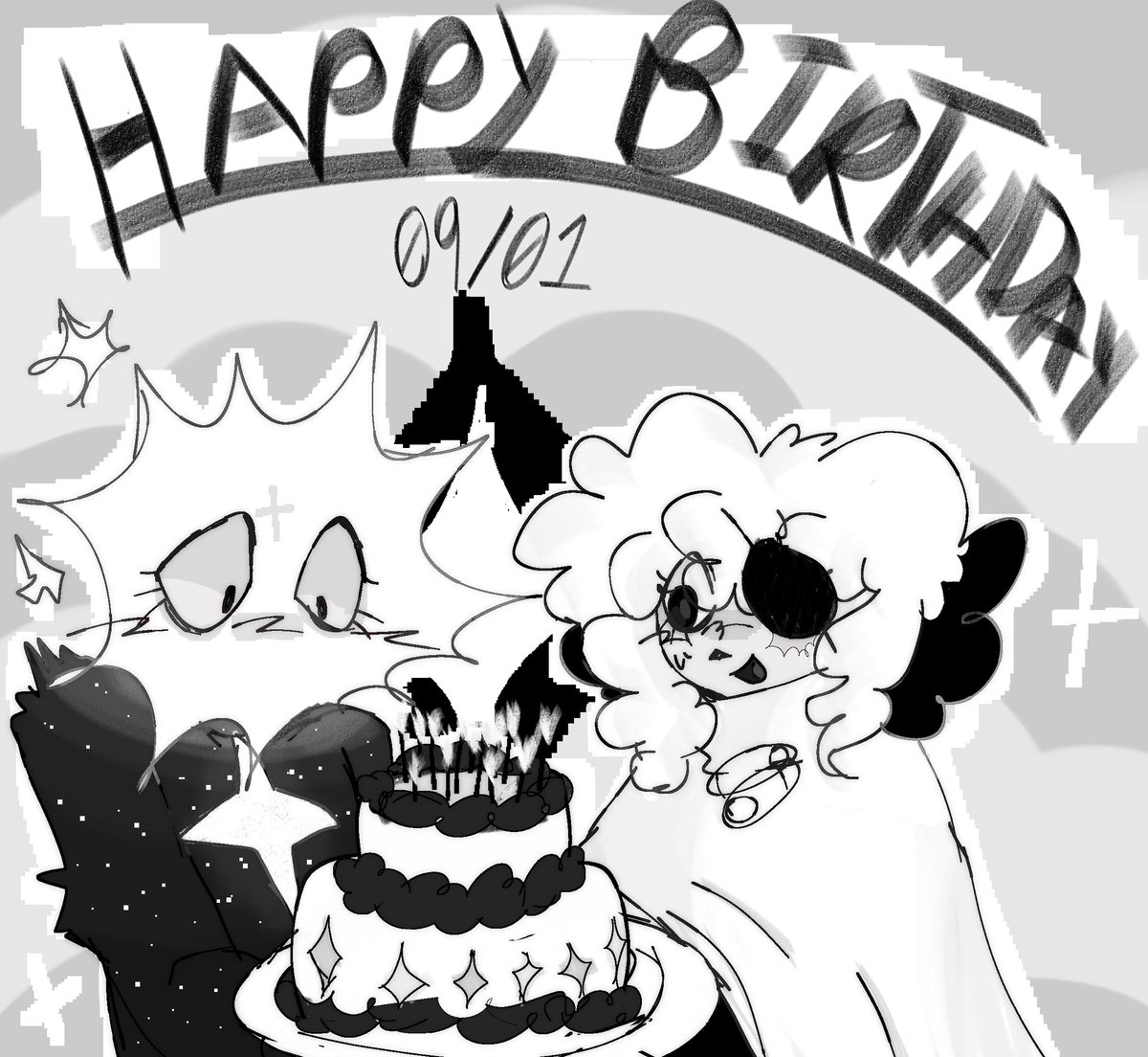 very last minute (+ rushed) bday art for my fav loopers :3
#isat #instarsandtime
