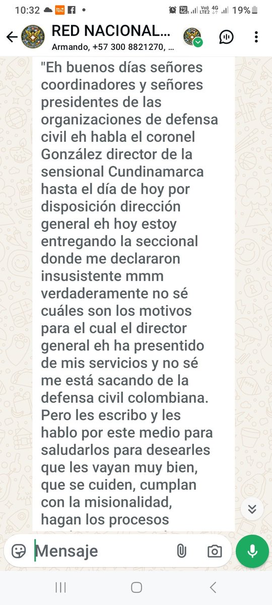 Colmo del descaro, como un director Nacional con denuncias por presuntos actos de acoso sexual en <a href="/FiscaliaCol/">Fiscalía Colombia</a> y <a href="/PGN_COL/">Procuraduría General de la Nación</a> se atreve a declarar insussitente a un director Seccional. <a href="/petrogustavo/">Gustavo Petro</a> <a href="/SARGENTOCHALA/">🇨🇴SARGENTO DEL EJÉRCITO NACIONAL DE COLOMBIA🇨🇴</a> <a href="/lapoladigna/">Policarpa #SoydelaResistencia🇨🇴</a>