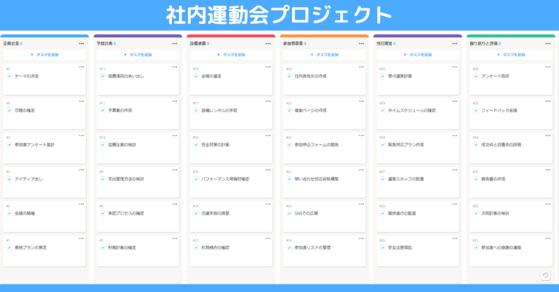秋の運動会シーズン到来🍁
社内運動会の運営管理にJootoを使ってみませんか？🏃‍♂️🏃‍♀️
Jootoならプロジェクト作成もかんたん！タスクやスケジュールを見える化することで、準備や当日の役割分担もスムーズに進みます🗂️✨⤴️
#運動会 #社内イベント #タスク管理