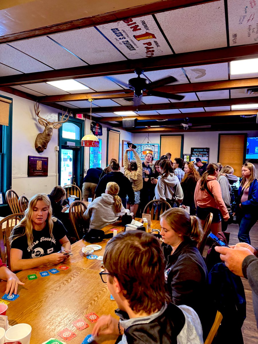 Day 9 of the <a href="/UofGuelphOAC/">Ontario Agricultural College</a> Midwest Tour:
Cultural stop at Glur’s Tavern (Columbus, NE) – a historic site and tour tradition, where past OAC classes have signed ceiling tiles. Great to continue the legacy!

#OACMidwestTour #AgEducation #Tradition