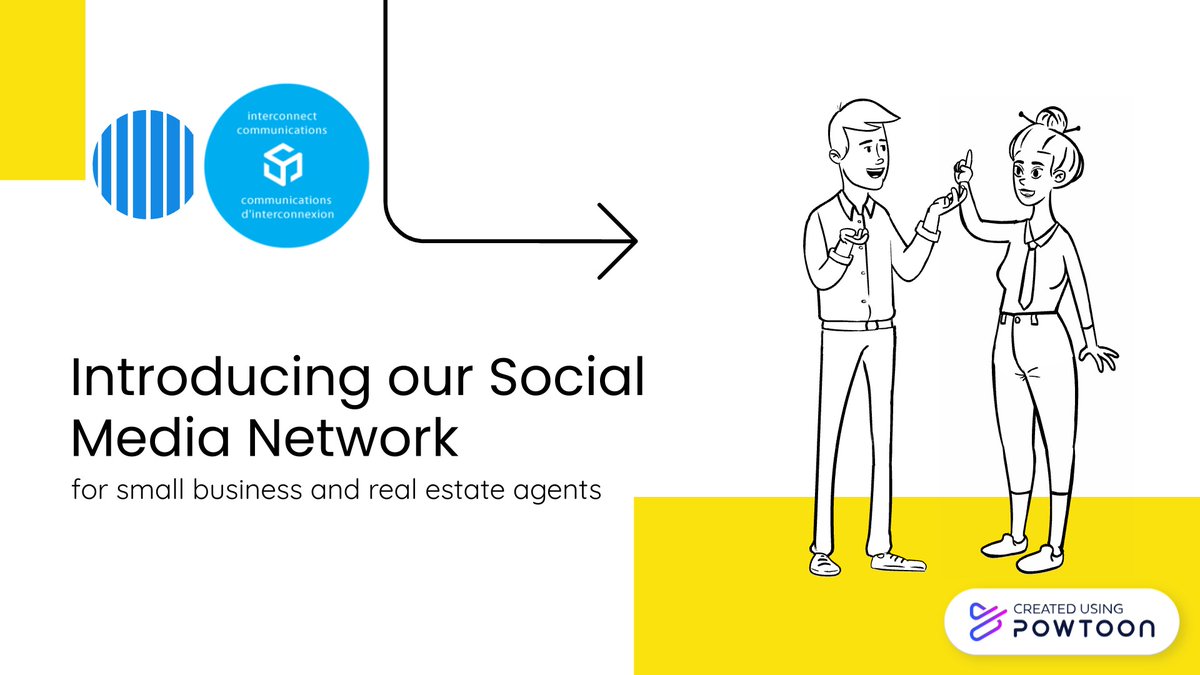 Interconnect Communications offers a social media advertising plan to accommodate small businesses or to supplement real estate agents to promote listings, and/or showcase properties. #SocialMediaGrowth #socialmediamanager #socialmediatalk #socialmedia
powtoon.com/s/cvTLbq1W1V6/…