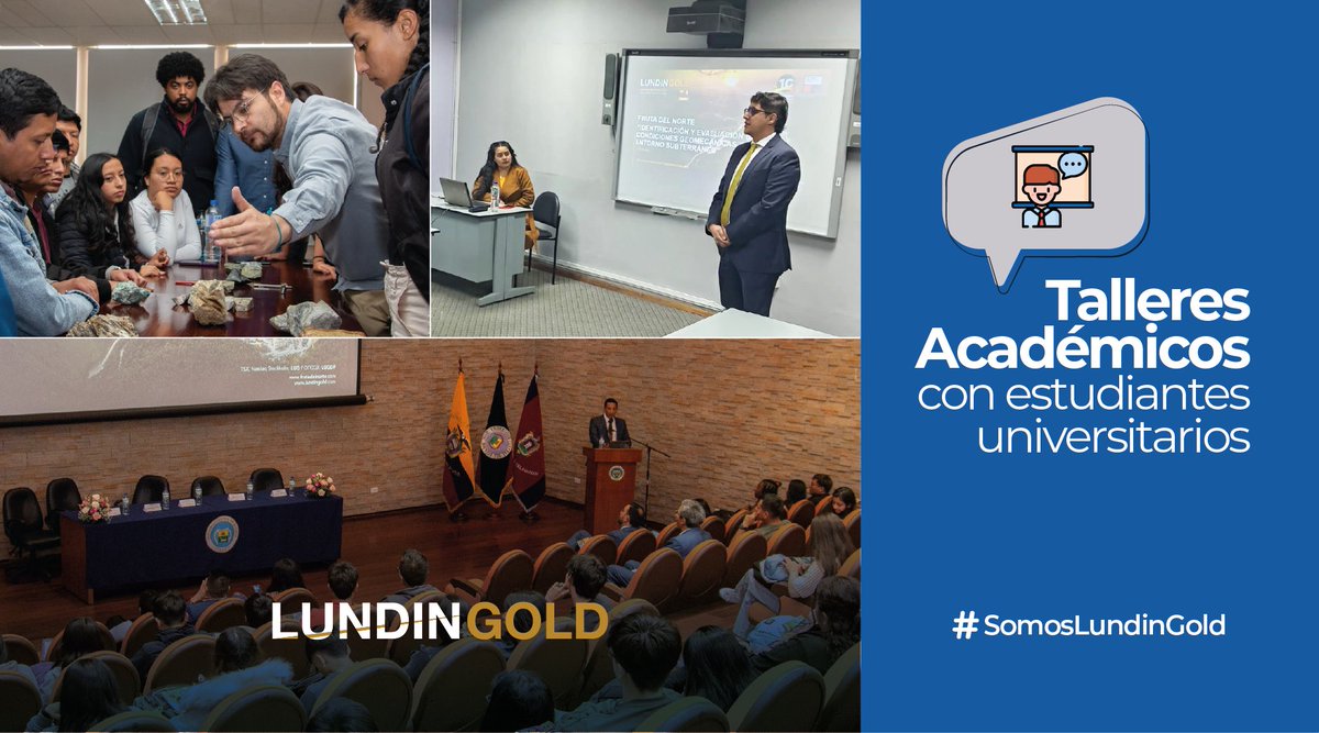 Para Lundin Gold la academia es un aliado estratégico fundamental en el desarrollo de una minería responsable.

Nos complace compartir las mejores prácticas con estudiantes y docentes de distintas universidades del país a través de nuestro equipo de técnicos Fruta del Norte.