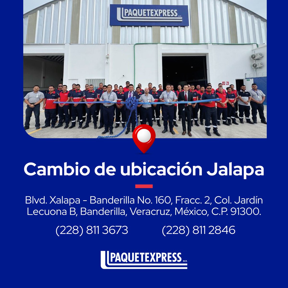 Conozca nuestra nueva dirección en Jalapa

📍Blvd. Xalapa - Banderilla No. 160, Fracc. 2, Col. Jardín Lecuona B, Banderilla, Veracruz, México, C.P. 91300.

¡Estamos felices de estar más cerca de usted! 🌎

#Paquetexpress #cambioubicacion #sucursal