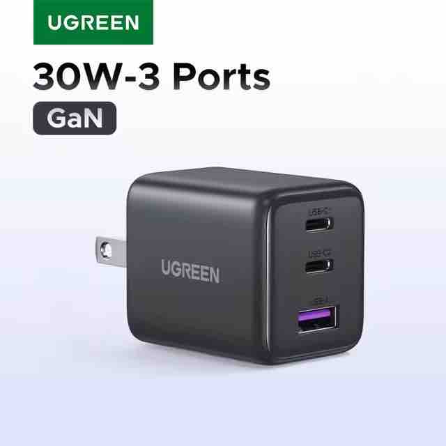 UGREEN 30W GaN USB充電器 3ポート 【¥1,500】-アリエク特価アラート