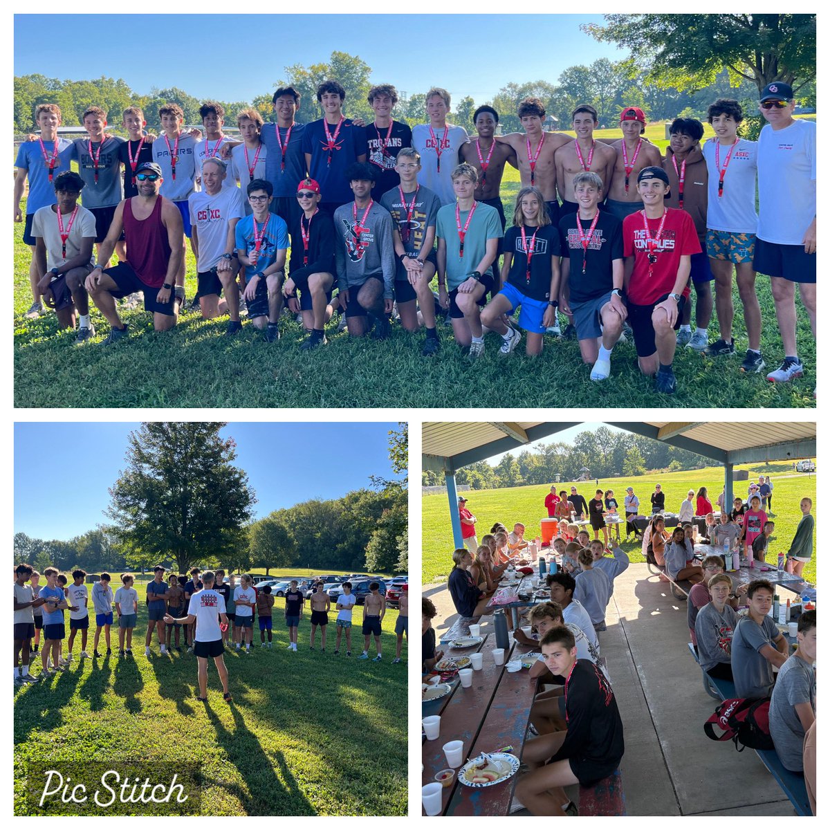 Improving 100 days in a row is NOT easy.     But when you have the drive and the discipline to stick to it the view from the top is amazing.  Thanks to the CG XC Parents Club for helping to make this celebration a Big Deal.  We. Team. Together.