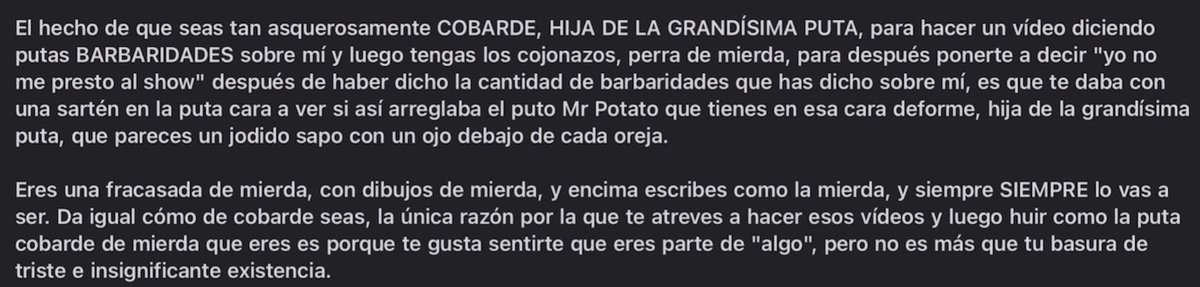 Numi (@brujanumi) on Twitter photo Me lanza amenazas e insultos por un video respetuoso en el que le dije que tenía potencial, que podía mejorar si cambiaba su actitud. Es una lástima su reacción. Pero supongo que si quiere seguir en ese camino autodestructivo, es su decisión. Me lanza amenazas e insultos por un video respetuoso en el que le dije que tenía potencial, que podía mejorar si cambiaba su actitud. Es una lástima su reacción. Pero supongo que si quiere seguir en ese camino autodestructivo, es su decisión.