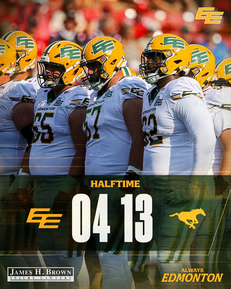 At the Half.

#GoElks x James H. Brown &amp; Associates, Alberta Injury Lawyers