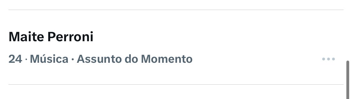 — Após anúncio de vinda ao Brasil em Novembro, Maite Perroni encontra-se entre os assuntos mais comentados do X.