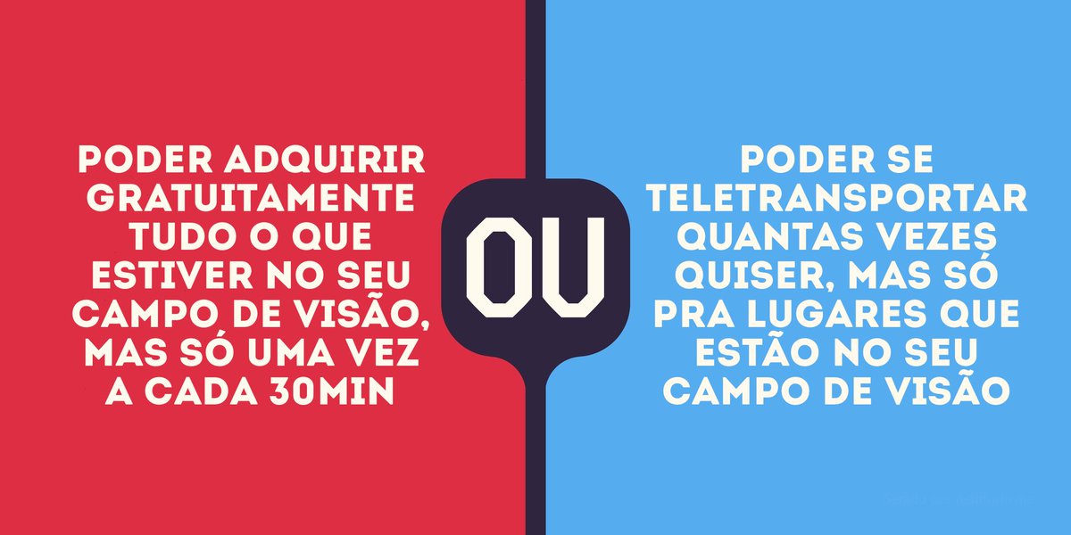 O que você prefere? tweet media