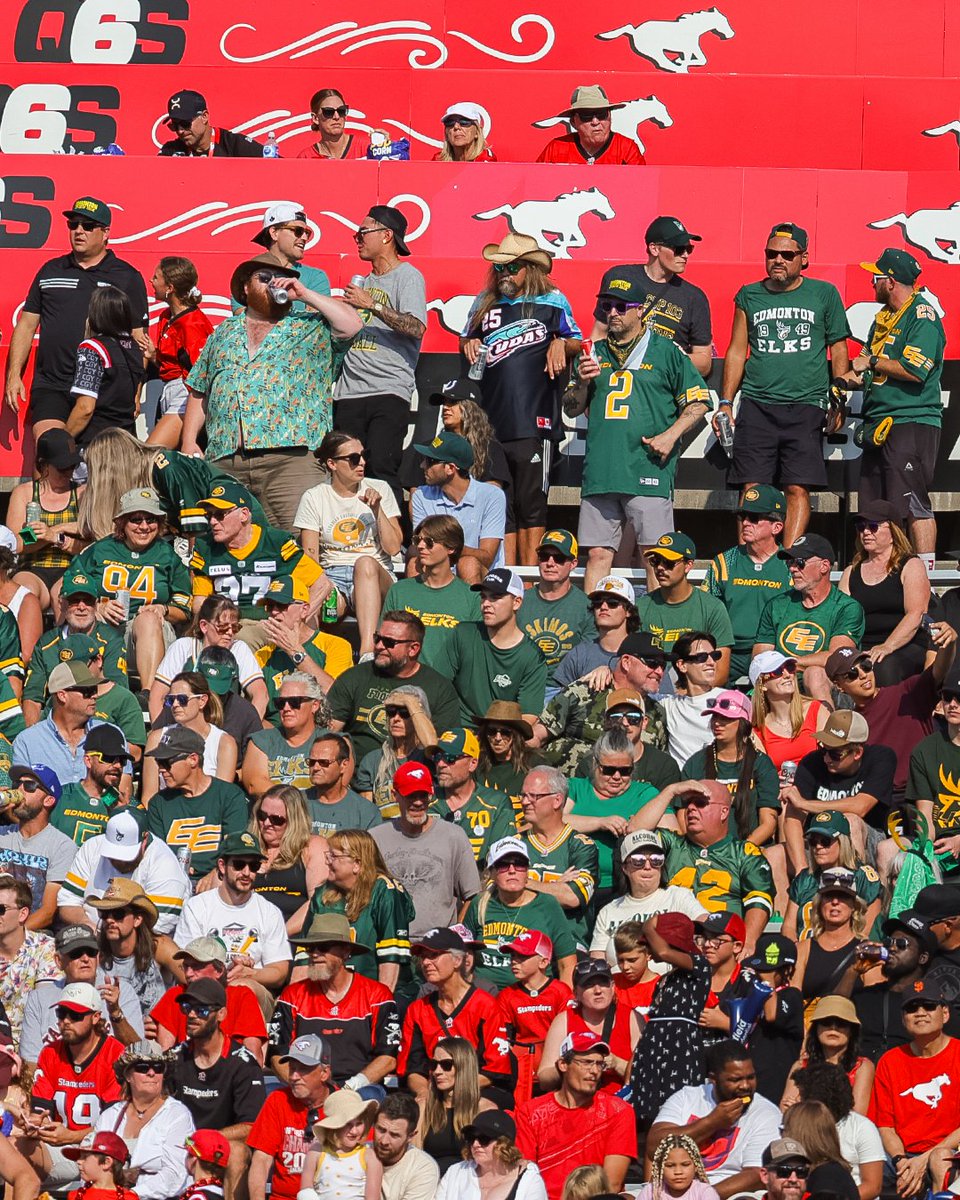 We see you &amp; we hear you! 💚💛

The Labour Day Bus squad SHOWED OUT for the Labour Day Classic! 

#GoElks | <a href="/yegsportstalk/">Edmonton Sports Talk</a>