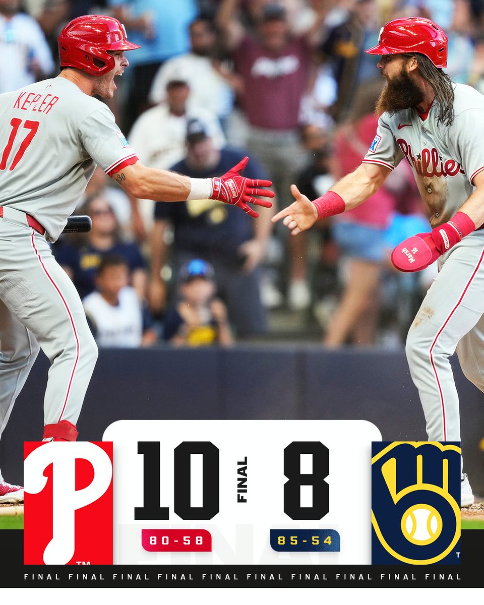 The <a href="/Phillies/">Philadelphia Phillies</a> rally multiple times to win a barnburner in Milwaukee!