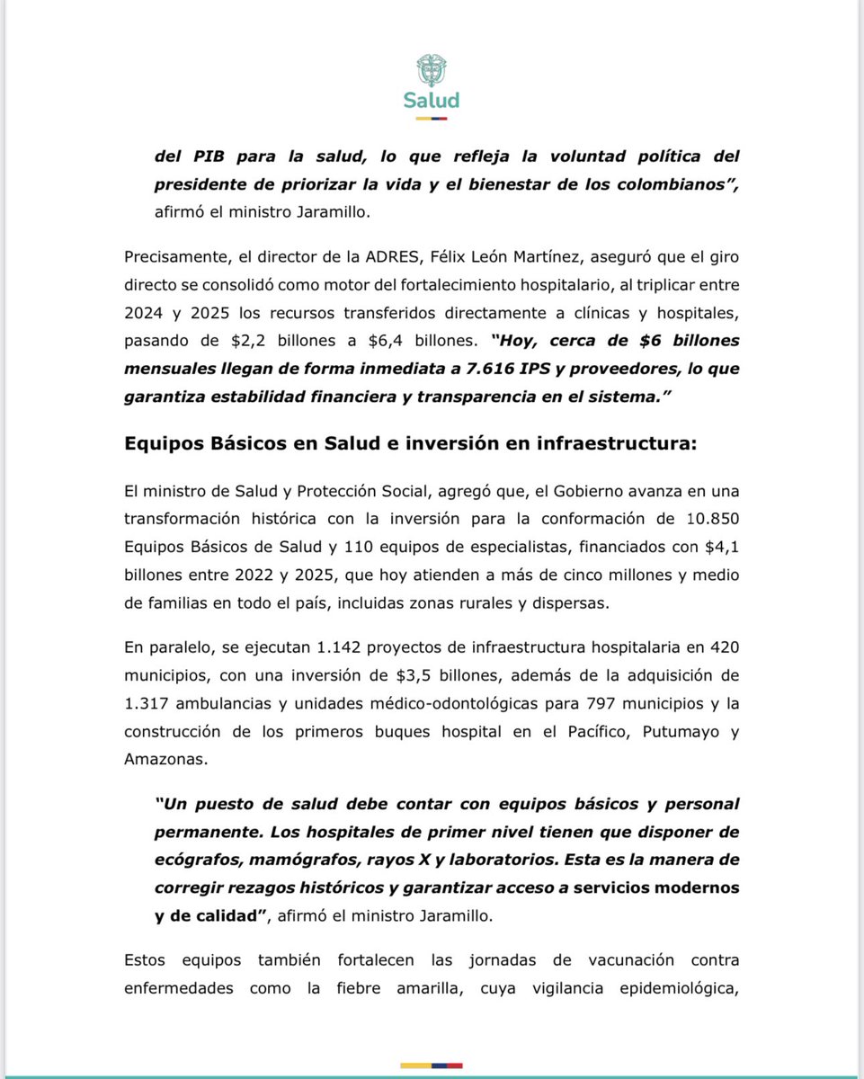 MinSalud Colombia 🇨🇴 tweet media