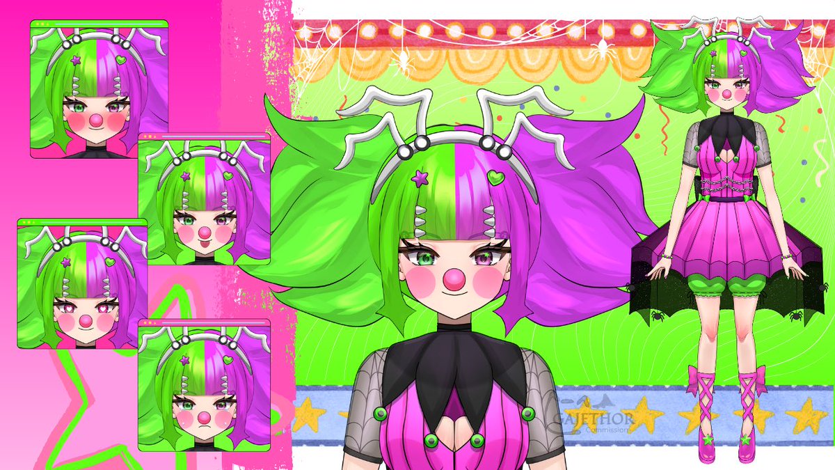 I’ve been commissioned again to create a second Live2D outfit model for Cinders. Thank you so much 💚💖

Art : <a href="/gajethor_/">Gajethor | Live2d Rigger & Artist</a> 
Vtuber : <a href="/CindersVT/">💚Cinders🩷</a> 

Commissions info : 
gajethorinfo.carrd.co

#vtuber #live2dmodel #VGenComms