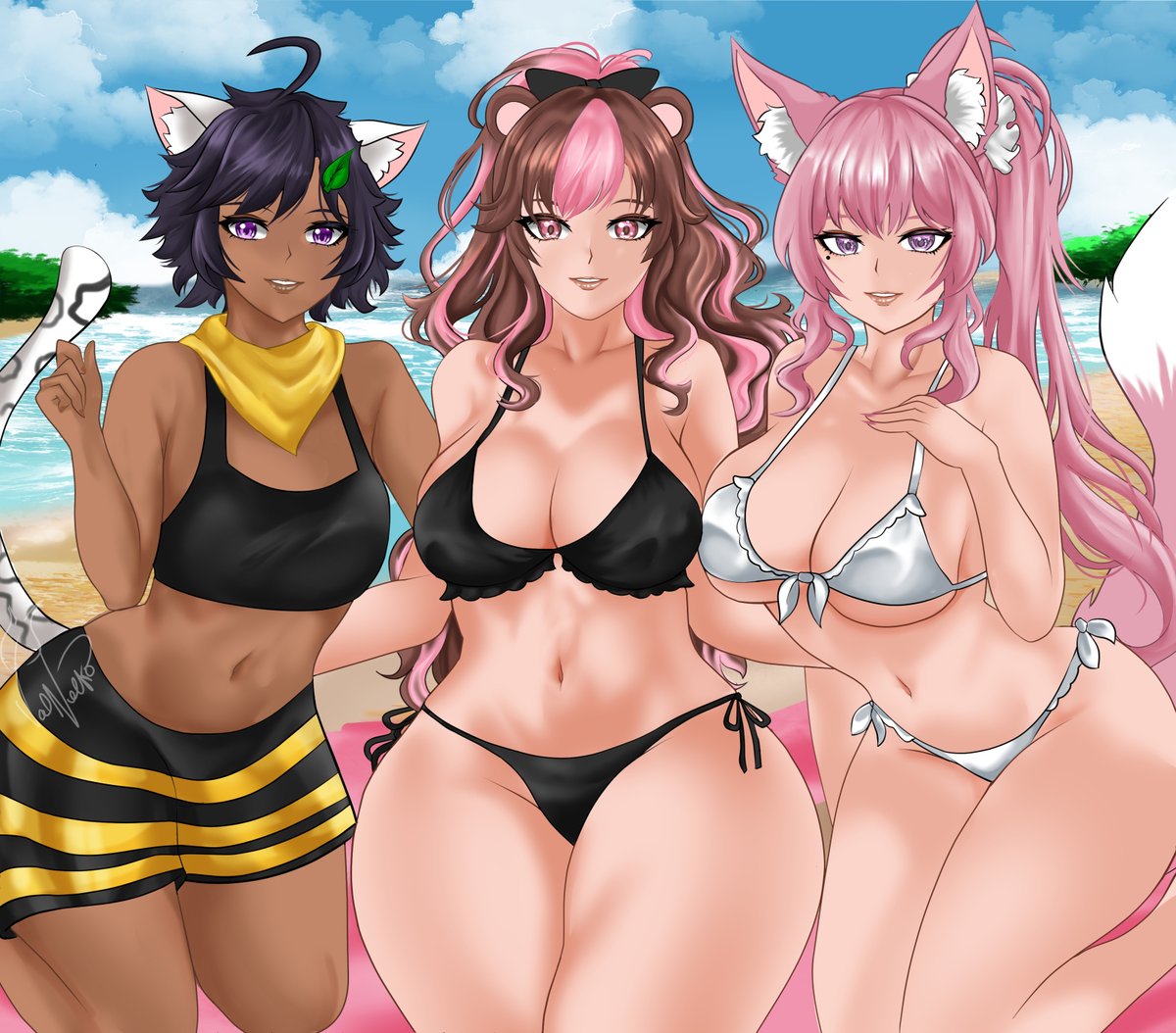 Olha essas Três maravilhosas 

Commissão para cliente do discord 😍 

Brigaduu pela confiança