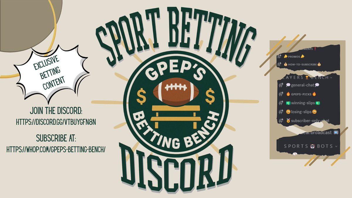 GPEP133's tweet image. Kicking off GPEP’s Betting Bench with a $50 Cashapp/PayPal Giveaway🎉

FREE TO ENTER⬇️

1️⃣ Join the discord: discord.gg/VDbFmve7

2️⃣ Verify you are a human

3️⃣ Go to the giveaway channel and react to the emoji

Good luck!