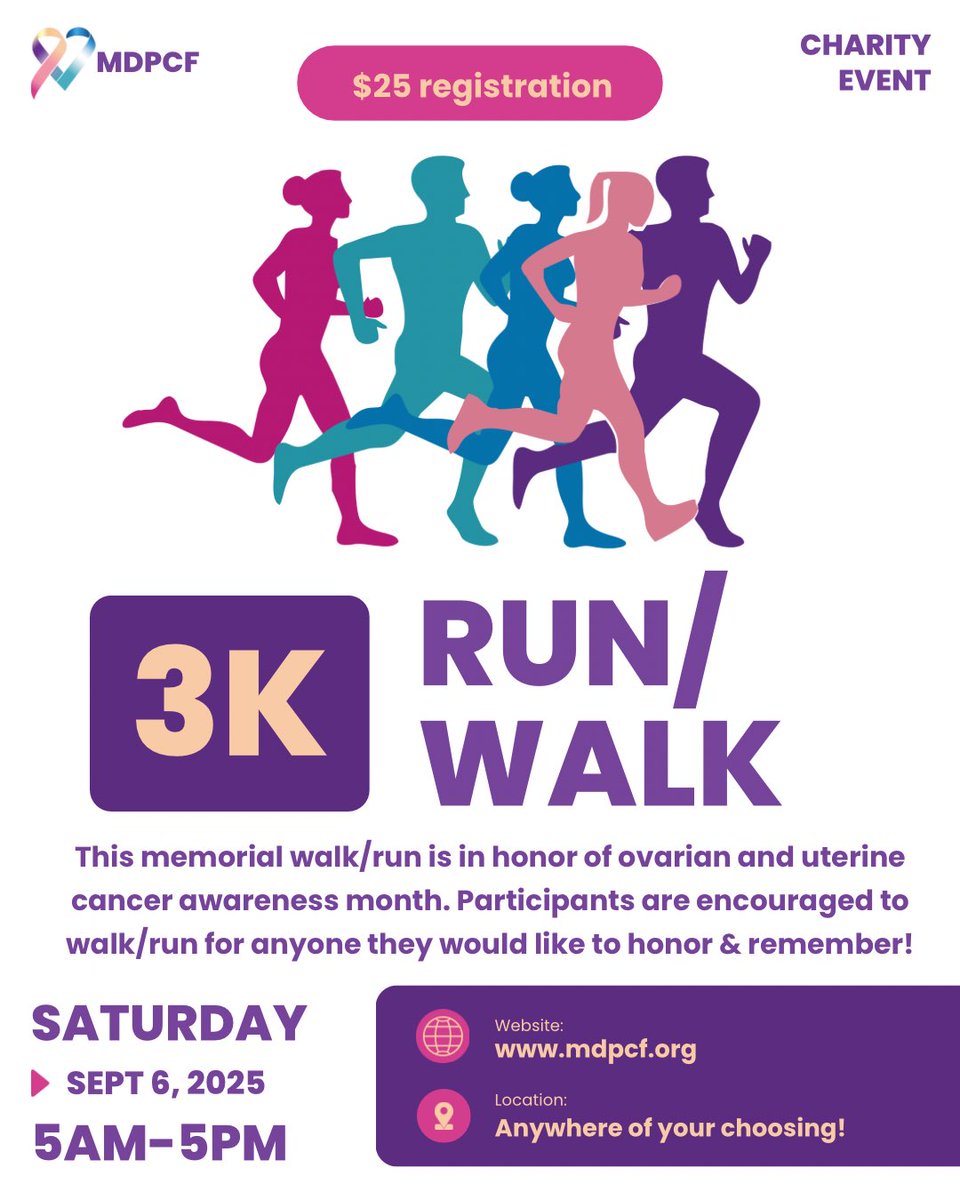 MDP_CF's tweet image. Grab a friend &amp;amp; (virtually) join us for our upcoming annual 3k! In Sept we walk or run in honor of loved ones. Info as always can be found on our website or using the link in bio. Upload your race times as winners will receive prizes!🏃‍♀️💨

#MDPCF #nonprofit #virtualrace #delaware