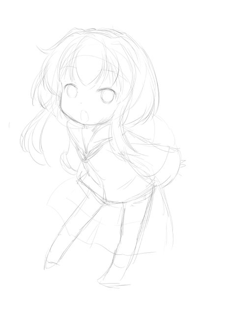 おはようございます
前に貼ったとっきー
 #皆さん線画と塗った後を見せてください 