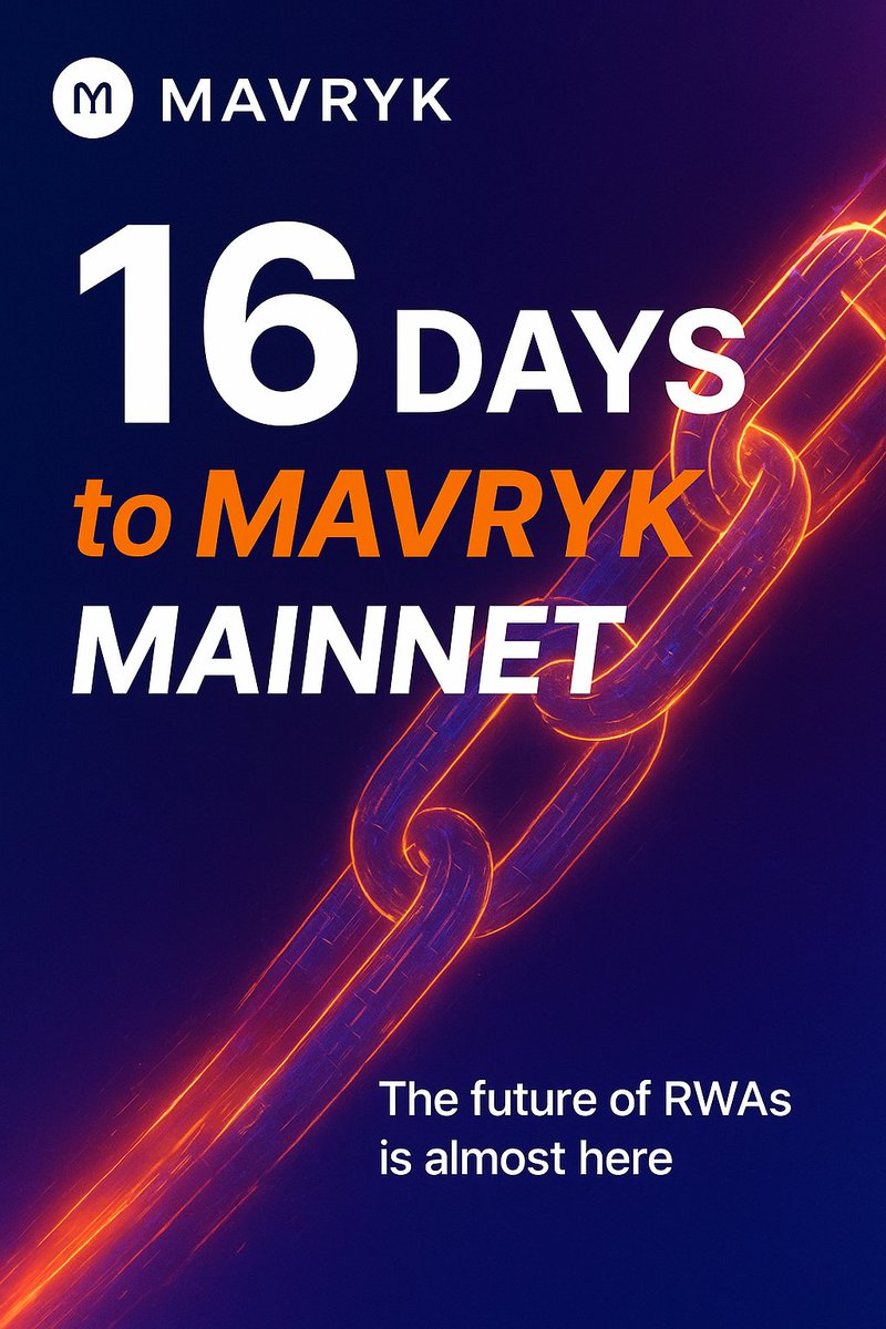 ArthurMorgan_21's tweet image. 🚀 16 DAYS to MAVRYK Mainnet!
The future of RWAs is almost here — innovation, utility &amp;amp; community all in one chain.

Every block mined brings us closer to a decentralized revolution. 🔥
#MAVRYK #MainnetCountdown #RWAs