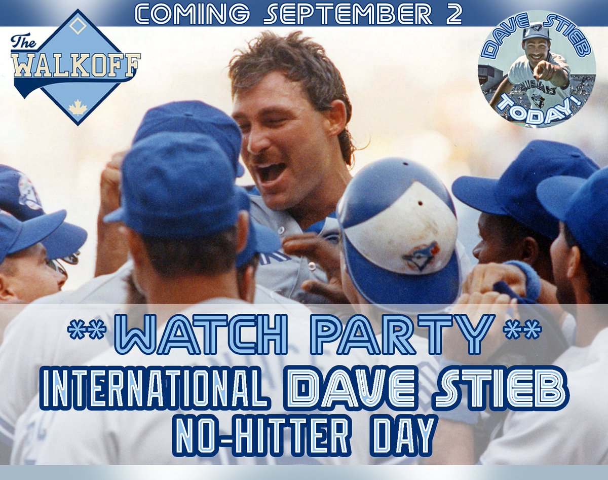 ⚾️ 🔥 Tomorrow, September 2, it's a MF'ing *Watch Party*, Baby! 🔥

Us and The @WalkoffPodcast talk up Dave Stieb's career...and then get down to watching selected clips of his near misses and the No-Hitter! Dropping at 10am ET! ⚾️