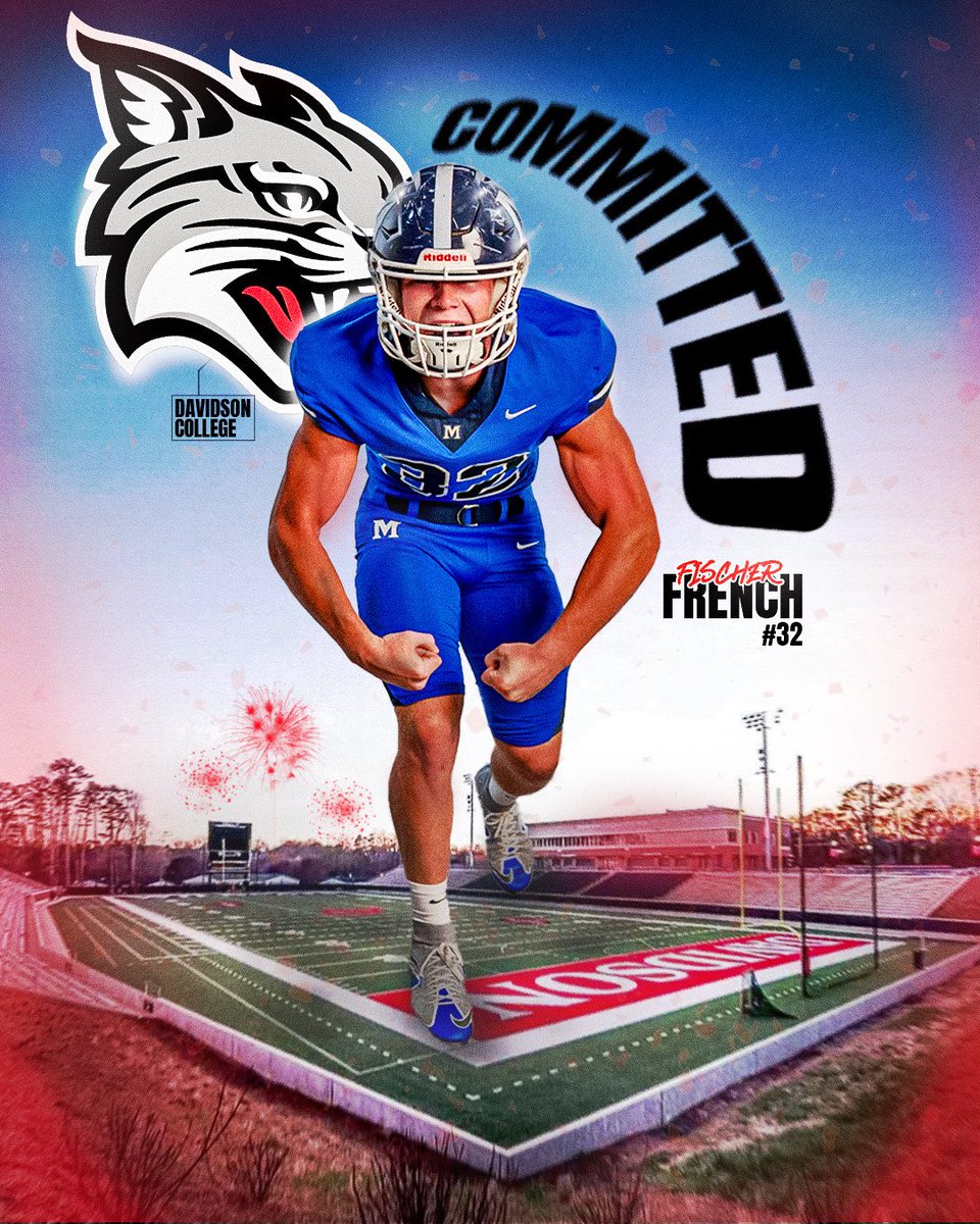 Fischer French (@fischerfrench1) on Twitter photo Excited to announce my commitment to continue my academic and athletic career at <a href="/DavidsonFB/">Davidson Football</a> ! Extremely grateful for the tremendous support of my family, coaches, teammates, friends and McCallie School. Go Wildcats!
<a href="/JoelBradford_4/">Joel Bradford</a>
<a href="/ChrisHarr70/">Chris Harr</a>
<a href="/McCallieFB/">McCallie Football</a>
<a href="/CoachQSuber/">Quinn Suber</a> Excited to announce my commitment to continue my academic and athletic career at <a href="/DavidsonFB/">Davidson Football</a> ! Extremely grateful for the tremendous support of my family, coaches, teammates, friends and McCallie School. Go Wildcats!
<a href="/JoelBradford_4/">Joel Bradford</a>
<a href="/ChrisHarr70/">Chris Harr</a>
<a href="/McCallieFB/">McCallie Football</a>
<a href="/CoachQSuber/">Quinn Suber</a>