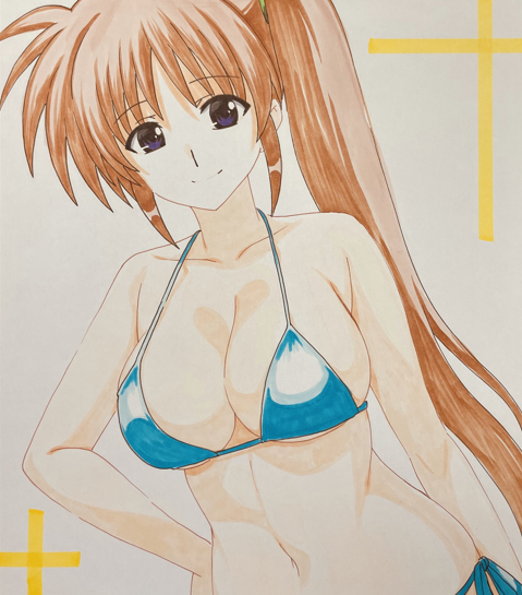 こみトレに持っていくなのはさん色紙。
フェイトさんと同じビキニで^^ 