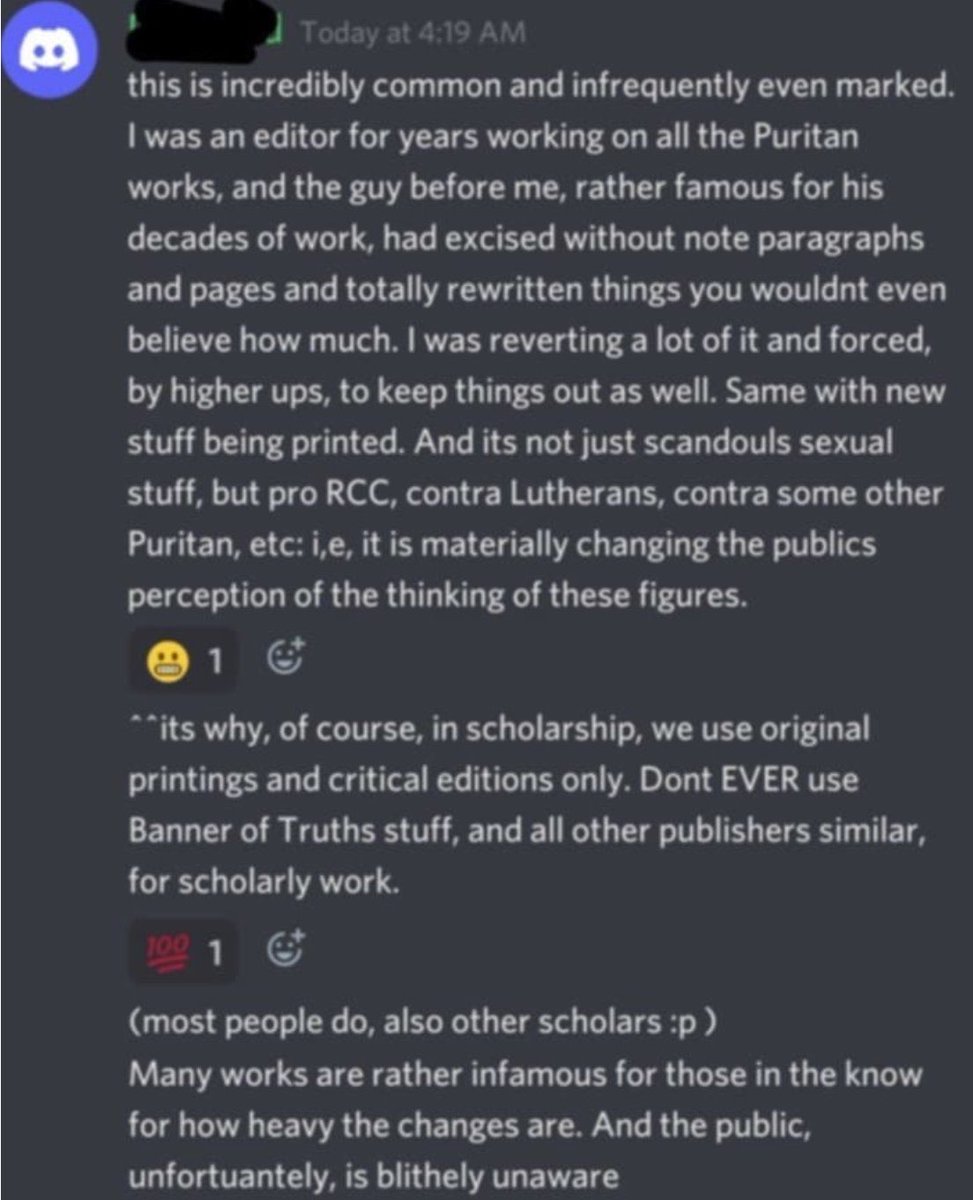 Legitimately one of my worst days was when a friend told me <a href="/banneroftruth/">Banner of Truth</a> heavily edited the books they published.

I know that's a high class problem to have a bad day over but I was a huge fan.

Read the originals, guys.