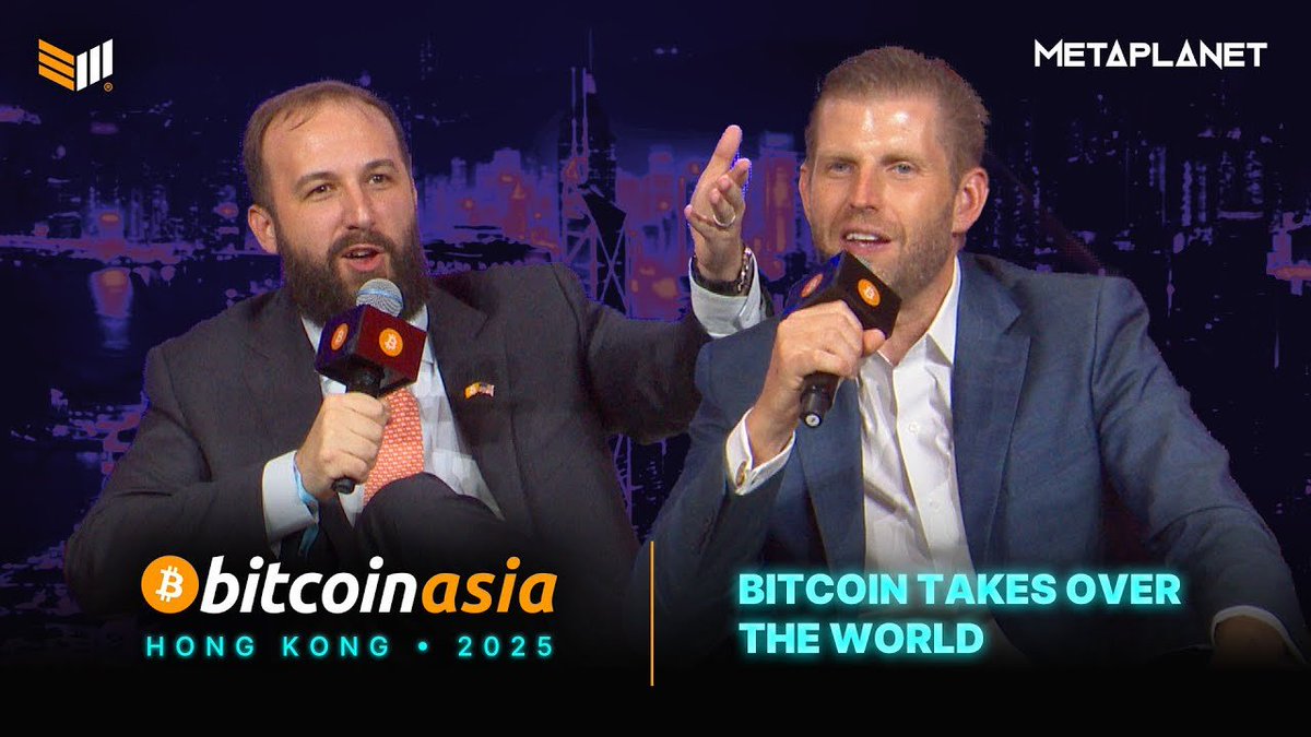 Eric Trump just dropped his Bitcoin mining secrets.

$37,000 production cost per Bitcoin.

$113,000 market value today.

$76,000 profit margin on 3% of the world's Bitcoin supply.

His breakdown at Bitcoin Asia exposes his mining bet🧵