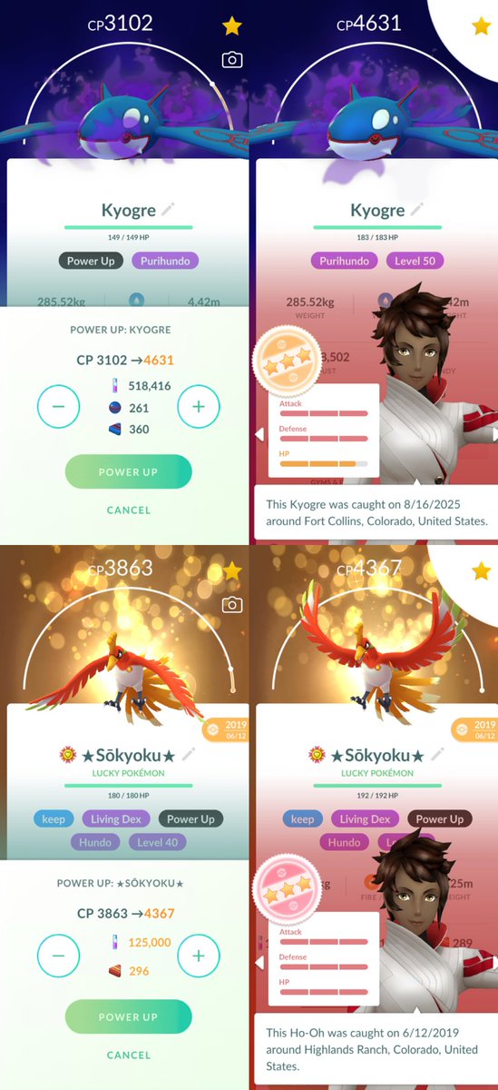 FillainPoGo's tweet image. Max out Monday, double feature edition!

#maxoutmonday #PokemonGO #level50