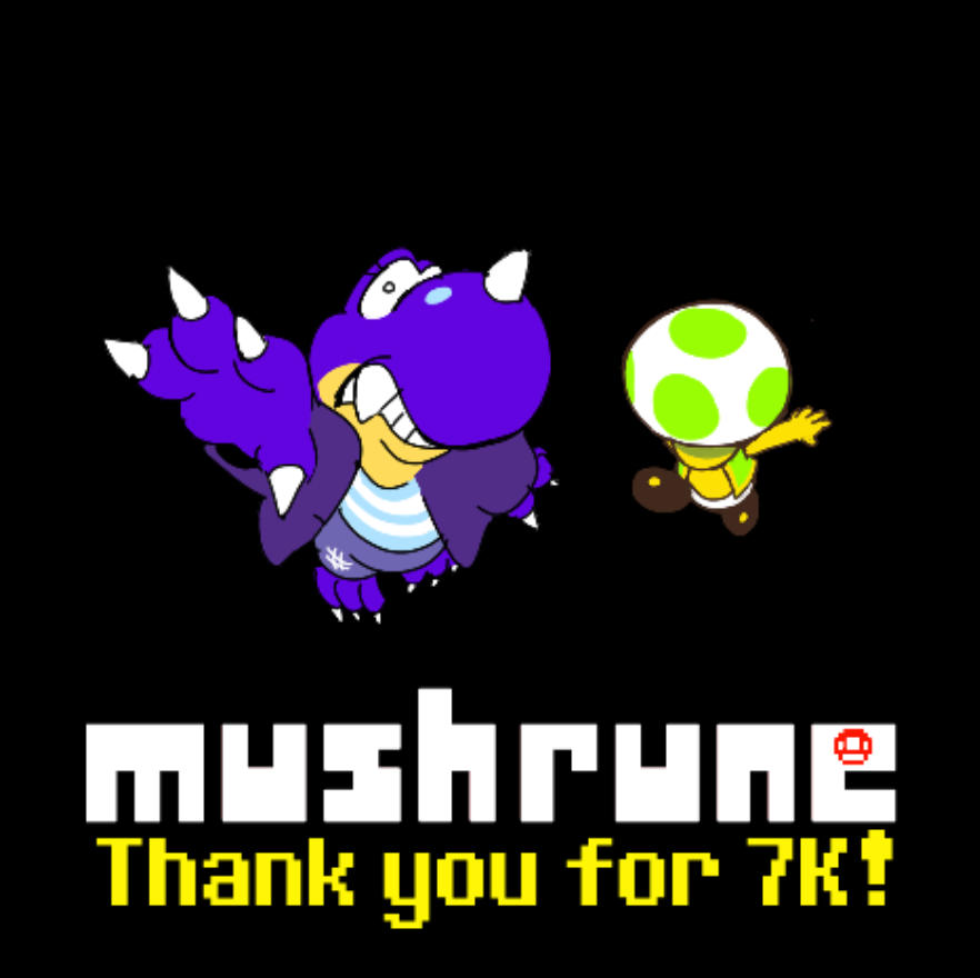 THANK U GUYS FOR 7K FOLLOWS!!!!

Have a lil #mushruneAU doodle to celebrate :)))