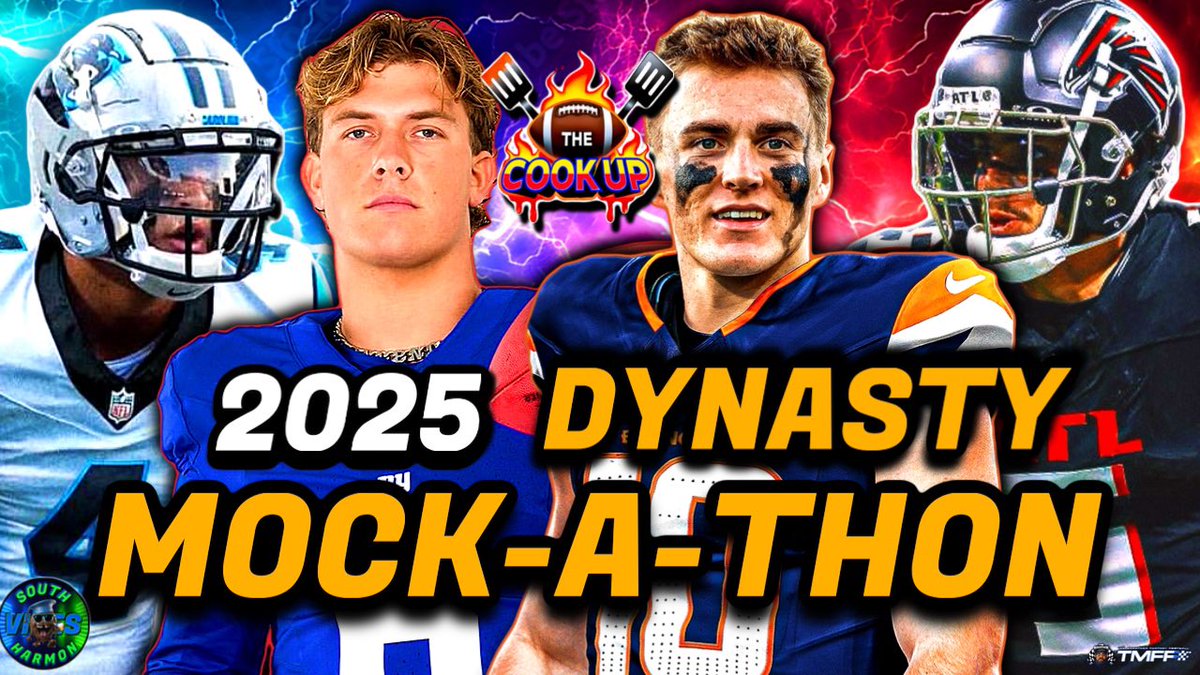 Fizzle Dolla💲 (@fizzledollas) on Twitter photo Tomorrow Night 7pm EST
Join Us For A MOCK-A-THON Draft Night
Myself 🤝 <a href="/TRock5220/">T-Rock</a>
#TheCOOKUP👨🍳
Joined By: <a href="/SouthHarmonFF/">South Harmon</a> Our Team
<a href="/ATM4DChess/">atm</a> 🤝 <a href="/dynastyKoopa/">Koopatroopa8</a>
🔹 3 Drafts / 1 Night
🔹 Different Settings
🔹 Team Analysis
Final 2025 Dynasty MARATHON 🏁 Startup Mock Draft | Tomorrow Night 7pm EST
Join Us For A MOCK-A-THON Draft Night
Myself 🤝 <a href="/TRock5220/">T-Rock</a>
#TheCOOKUP👨🍳
Joined By: <a href="/SouthHarmonFF/">South Harmon</a> Our Team
<a href="/ATM4DChess/">atm</a> 🤝 <a href="/dynastyKoopa/">Koopatroopa8</a>
🔹 3 Drafts / 1 Night
🔹 Different Settings
🔹 Team Analysis
Final 2025 Dynasty MARATHON 🏁 Startup Mock Draft |