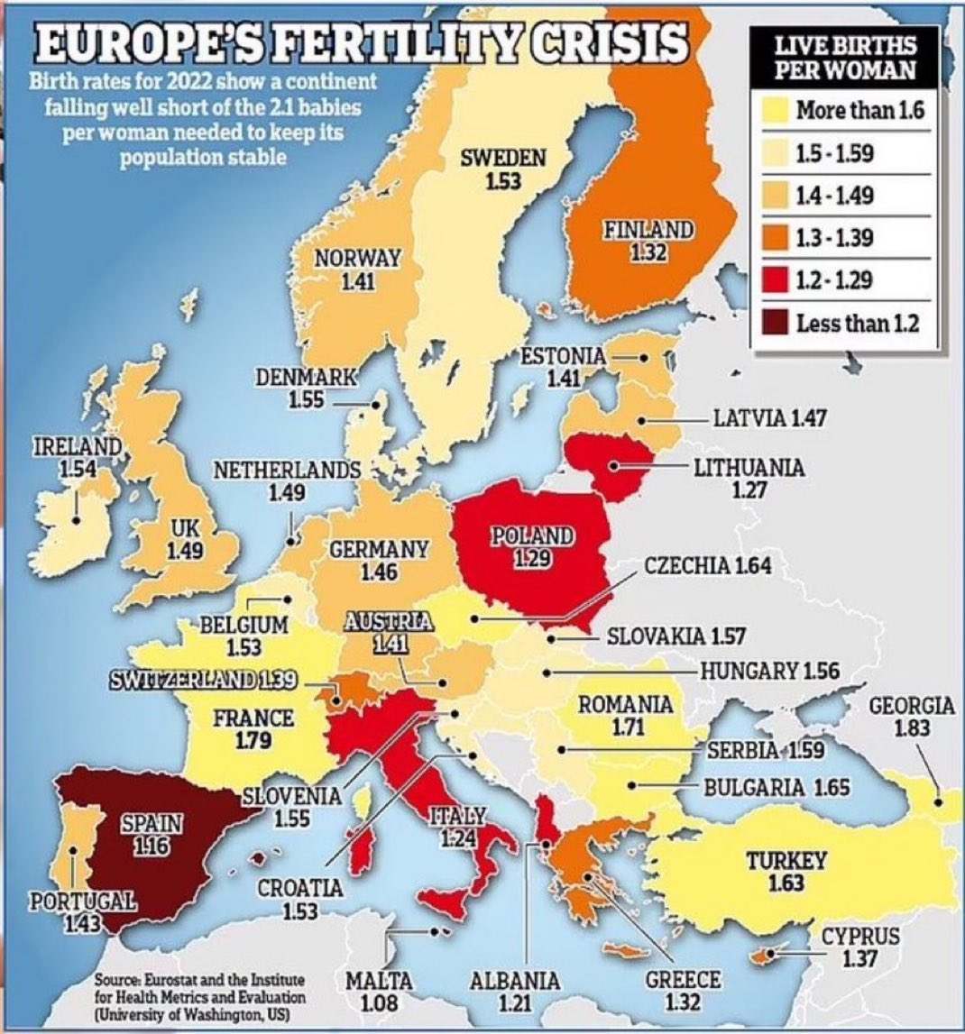 <a href="/elonmusk/">Elon Musk</a> Low fertility rates are a problem across the west.