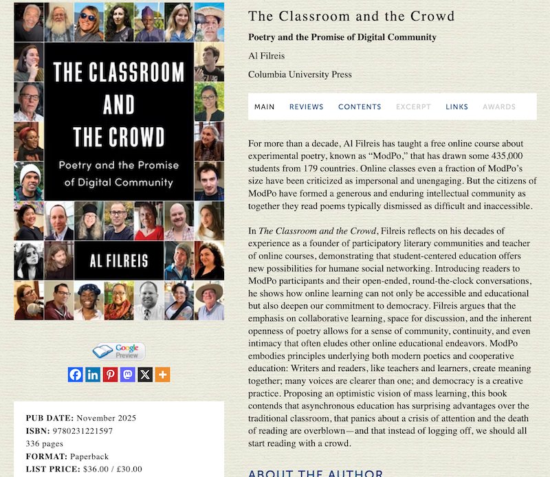 neuropsychblog's tweet image. New book - #ModPo #Poetry @Afilreis @ModPoPenn