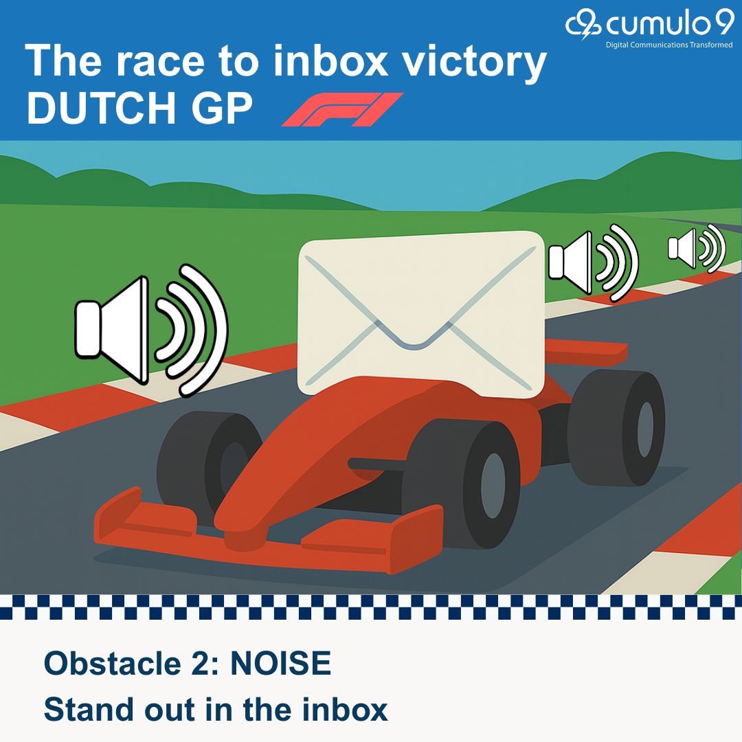 The Dutch GP is full of high-speed action. But in the inbox, too much noise means your message gets lost.
Stand out with clarity and purpose to make it to the finish line.

🔗 Read the full guide: cumulo9.com/resources/reso…
#NetherlandsGP #InboxClarity #RaceToInbox #Cumulo9