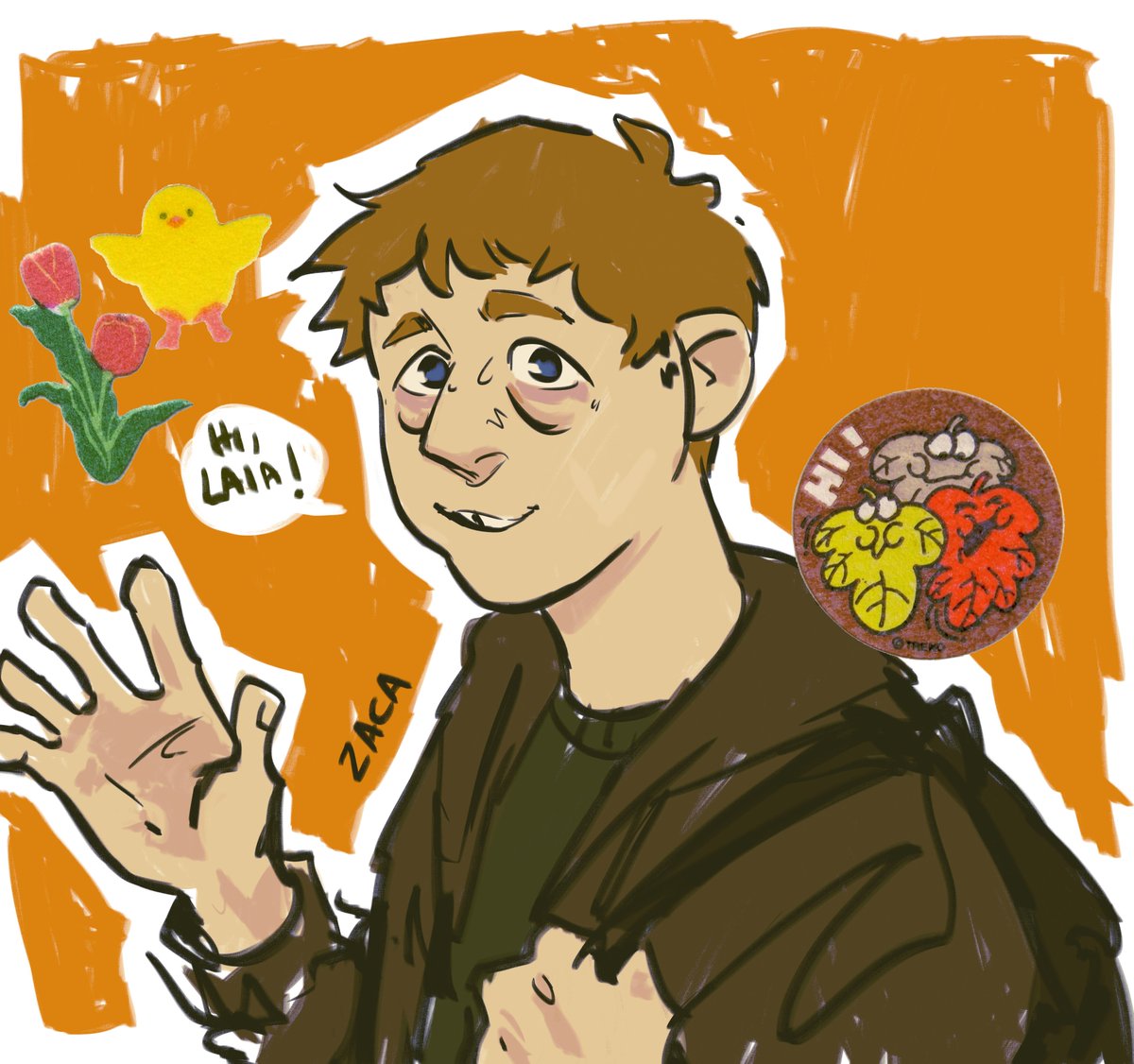 kofi doodle for Laia! 
Hi laia i hope you're around here. Ty 💕🌈