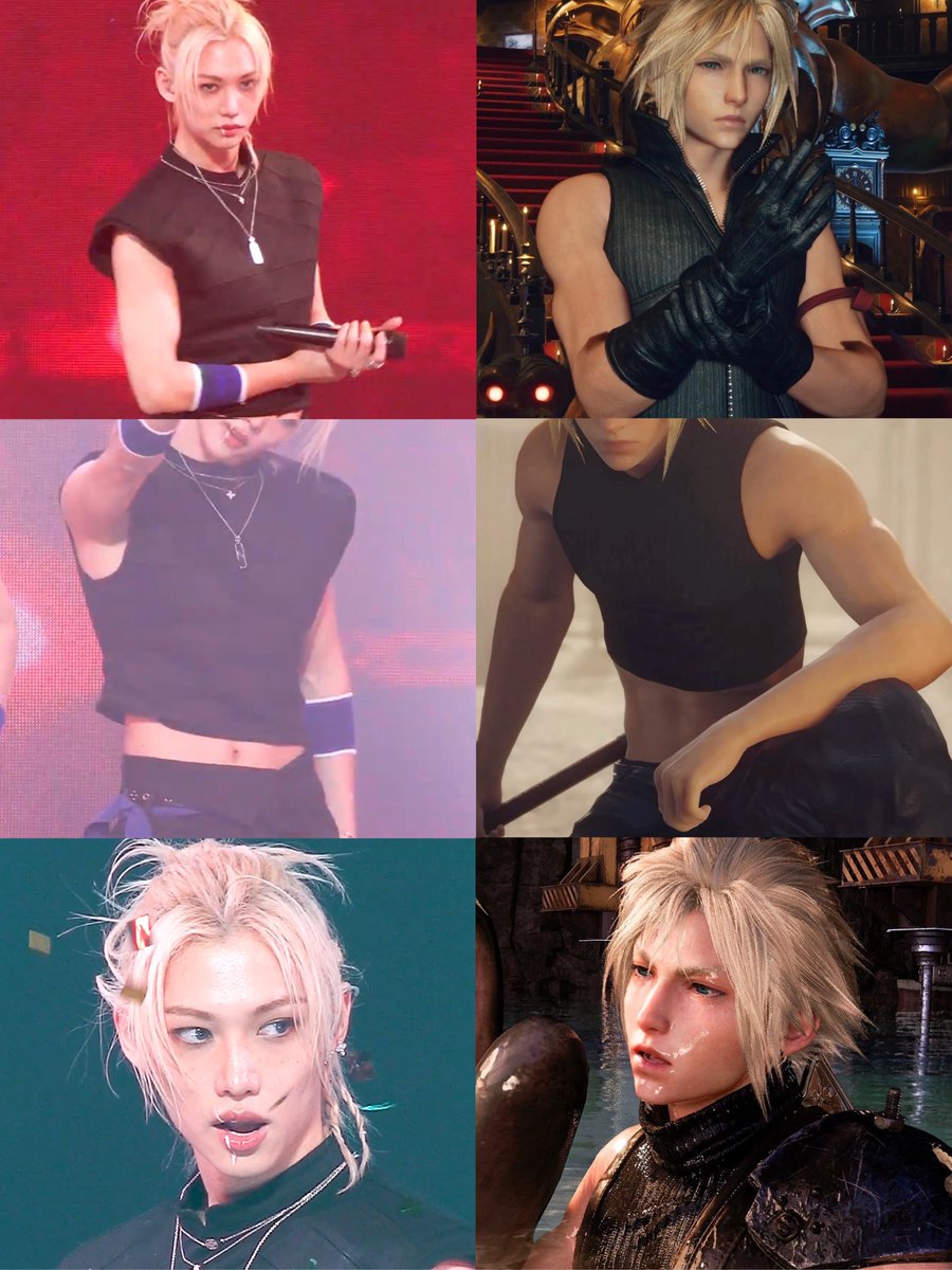lixpost's tweet photo. felix as cloud strife https://t.co/xHrzkHdhnr