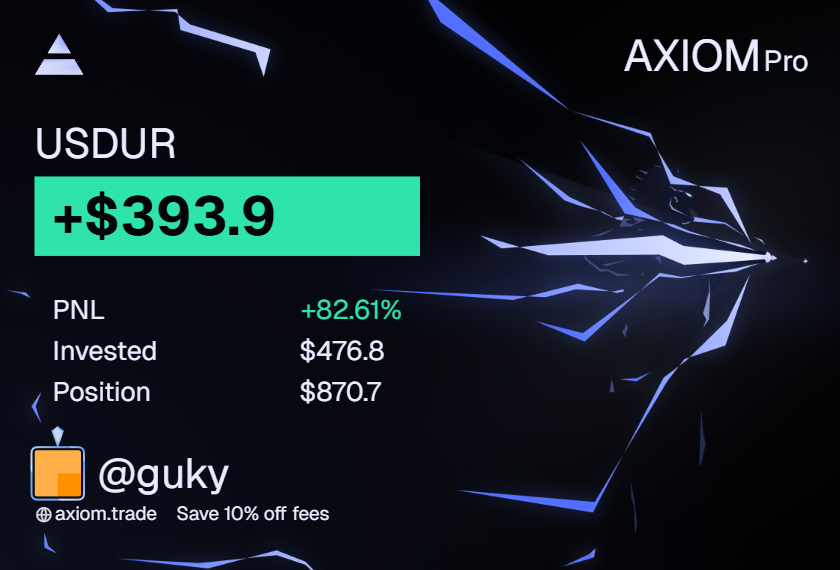 FnGukygui's tweet image. Day 1 Documenting My Trades
+400 realized
+1200 unrealized
total: 3900

Made 1 trade on USDUR today, +2 sol, ponzis are easy money

Stabled all my sol after that trade and entered two long positions on fartcoin and sol.

Entries:
sol: 198.48
fartcoin: 0.70991