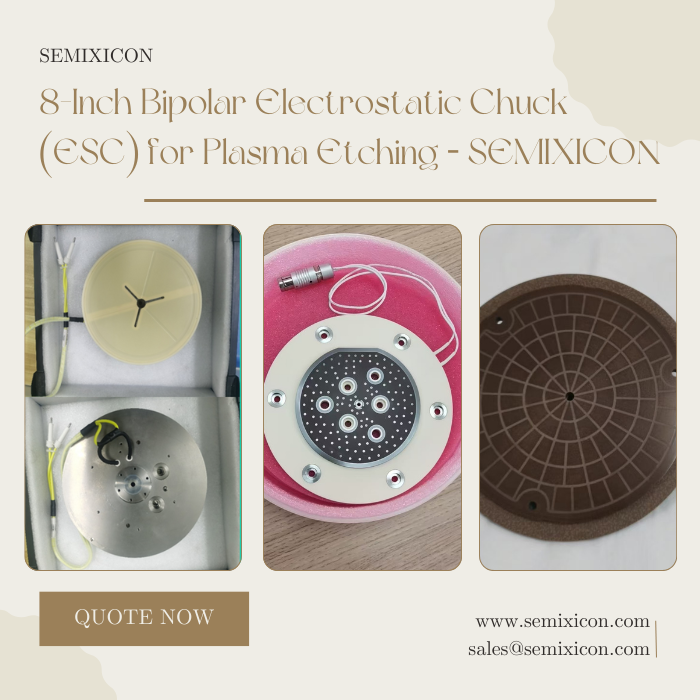 AdrianZhang568's tweet photo. 8-Inch Bipolar Electrostatic Chuck(ESC) for Plasma Etching–SEMIXICON
https://t.co/orms06w3dN
#ElectrostaticChuck #ESC  #PlasmaEtching #SemiconductorProcessing  #ESCRepair #ESCRefurbishment #SemiconductorEquipment #OEMESC #BipolarESC #AlNESC #AluminaESC #SemiconductorChuckSupplier https://t.co/EiXuTbHNhP