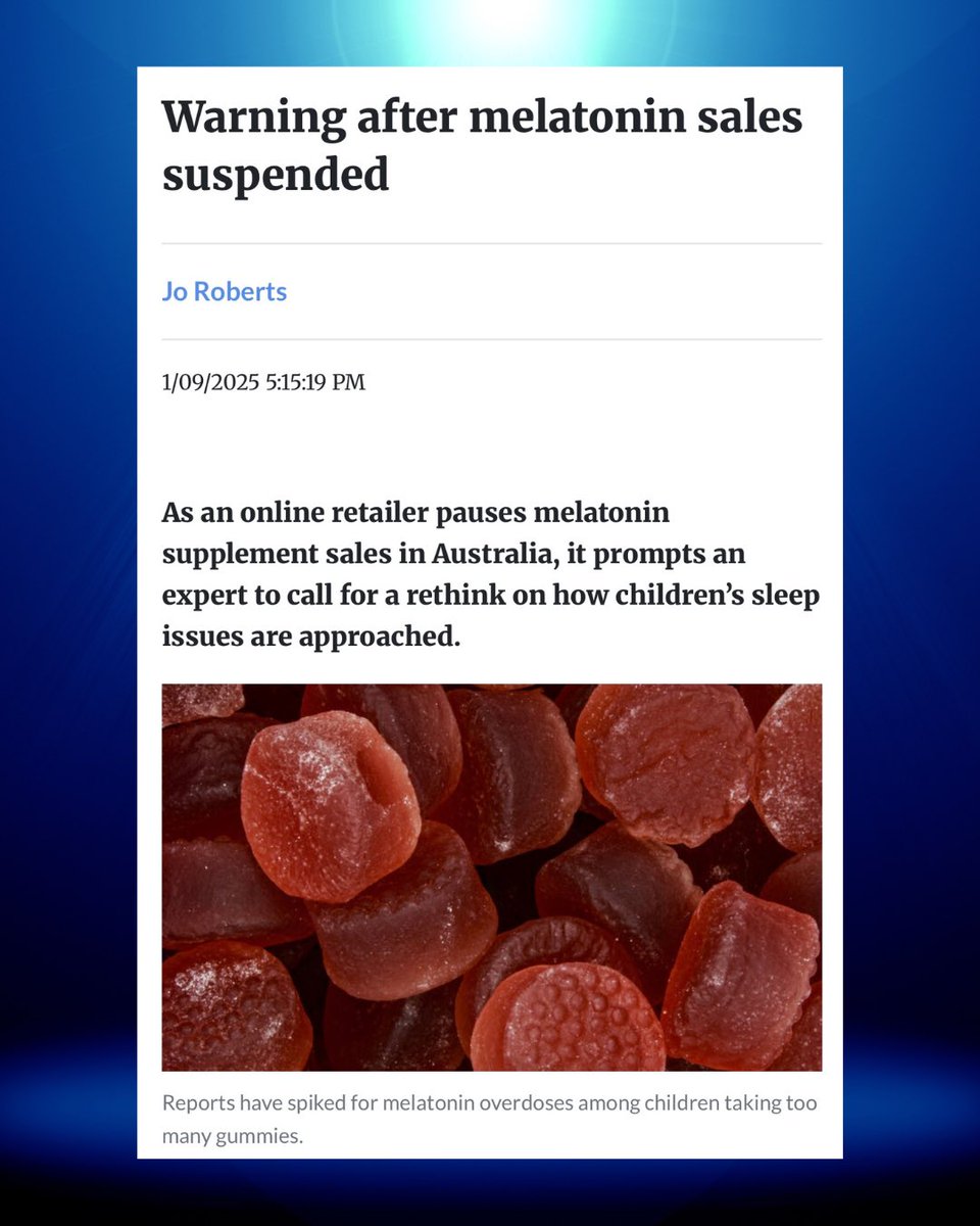 Why do so many children ‘need’ melatonin to medicate sleep issues?

Because they are suppressing the body’s endogenous melatonin levels by

- lack of full spectrum daytime sunlight 🌞
- excessive artificial light at night (ALAN) from home lighting &amp; devices 📱