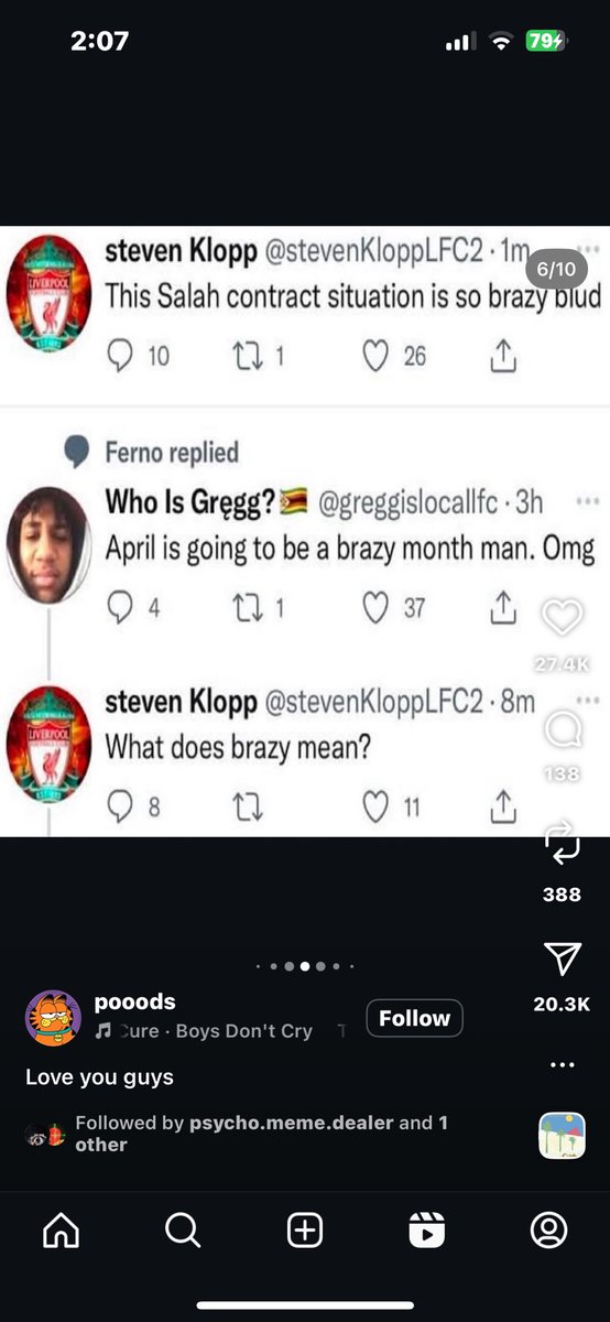 darraghken66's tweet photo. @stevenKloppLFC2 in this tough time I just found you on an Instagram reels slideshow talking to yourself a few years ago😓 Ste Klopp will live on🕊️ https://t.co/SAaQp7BHcO