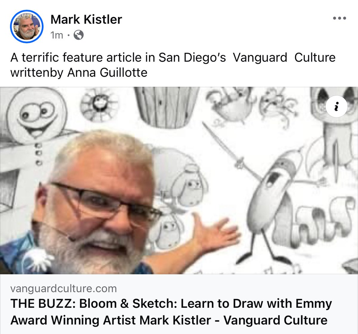 A terrific feature article in San Diego’s  Vanguard  Culture writtenby Anna Guillotte

vanguardculture.com/the-buzz-bloom…