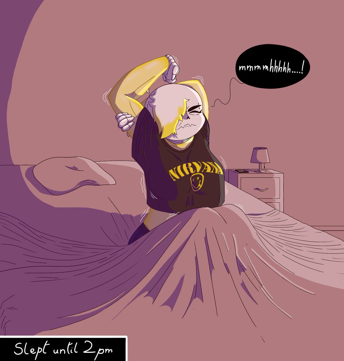 Sleep schedule’s a bit messy but she manages 
#Skeleton #originalcharacter