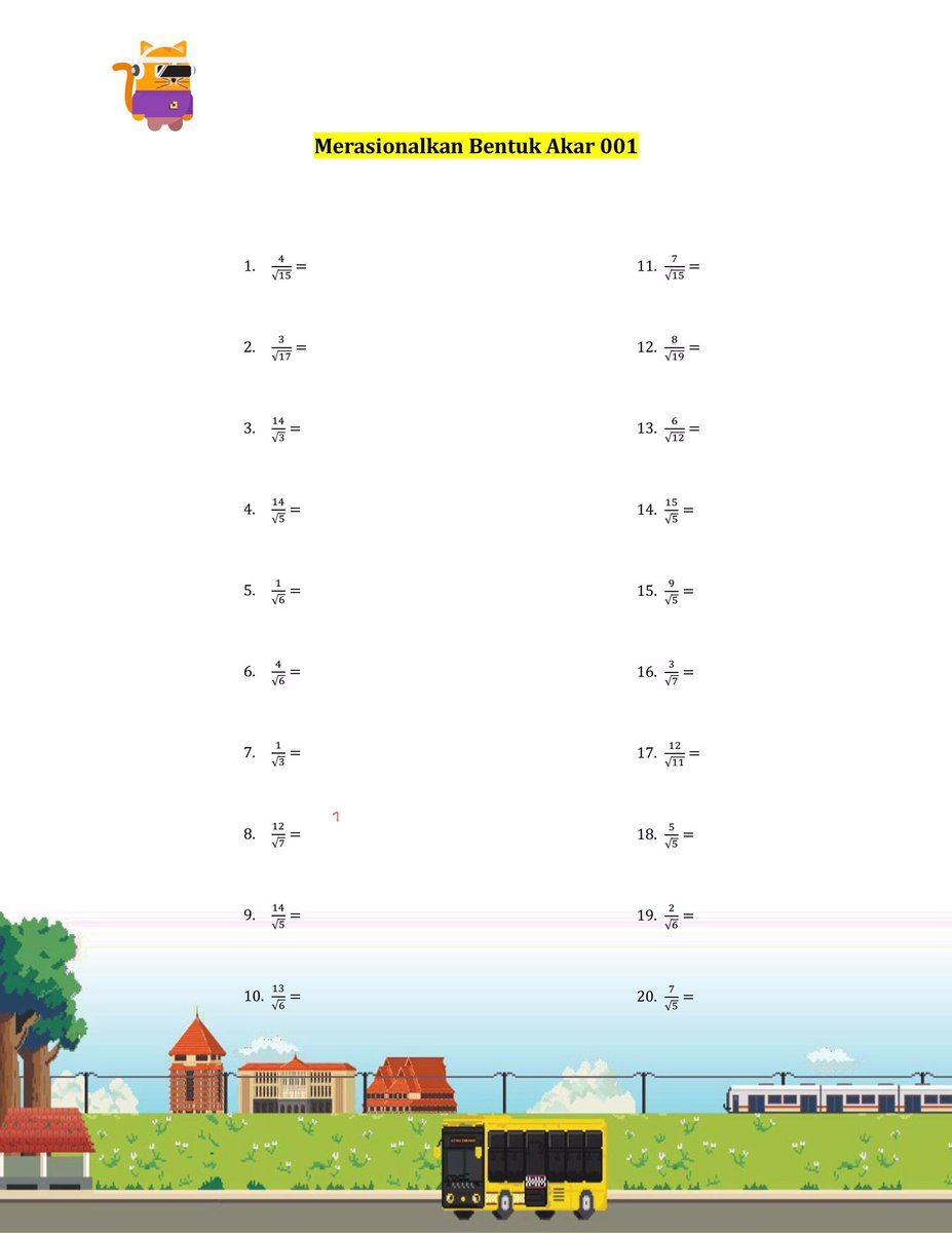 studywithbloom's tweet image. 🫐Latsol Matematika Dasar
✮ | bagian 1: Merasionalkan Bentuk Akar |

𝑙𝑖𝑘𝑒 𝑎𝑛𝑑 𝑟𝑡 𝑦𝑎𝑎!── .✦

#studywithbloom jejak🫧

#studytwt #fundamental #snbt2026