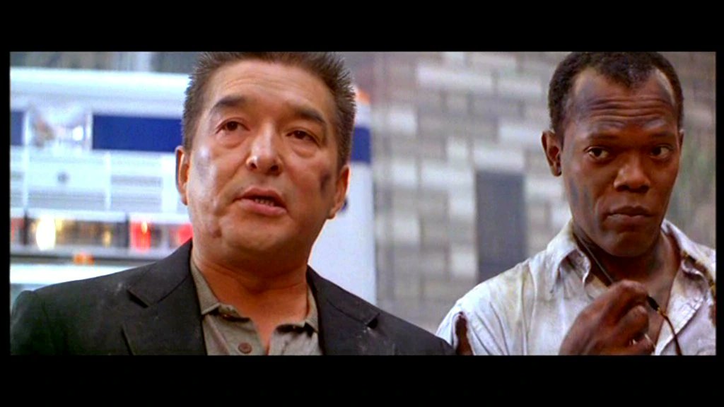 MuseZack's tweet image. An underrated thing from 1990s thrillers--getting a great Native actor and casting him as an incidentally Native big city cop. Must have been fun for Greene &amp;amp; Studi to show up at wardrobe and not be faced with buckskin or denim.